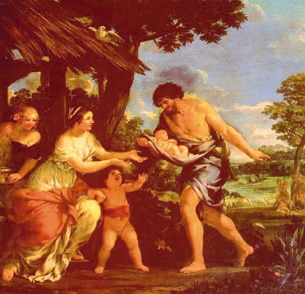 Pietro da Cortona Romulas and Remus Brought Back by Faustulus oil painting image